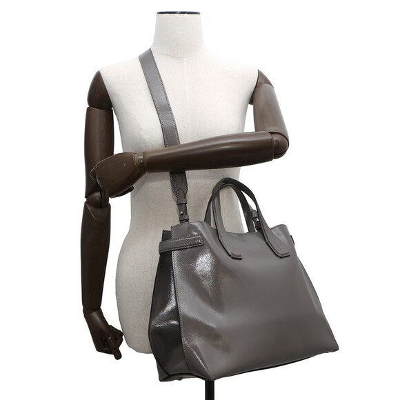 BURBERRY Gray Leather Shoulder Bag - Picture 5 of 15
